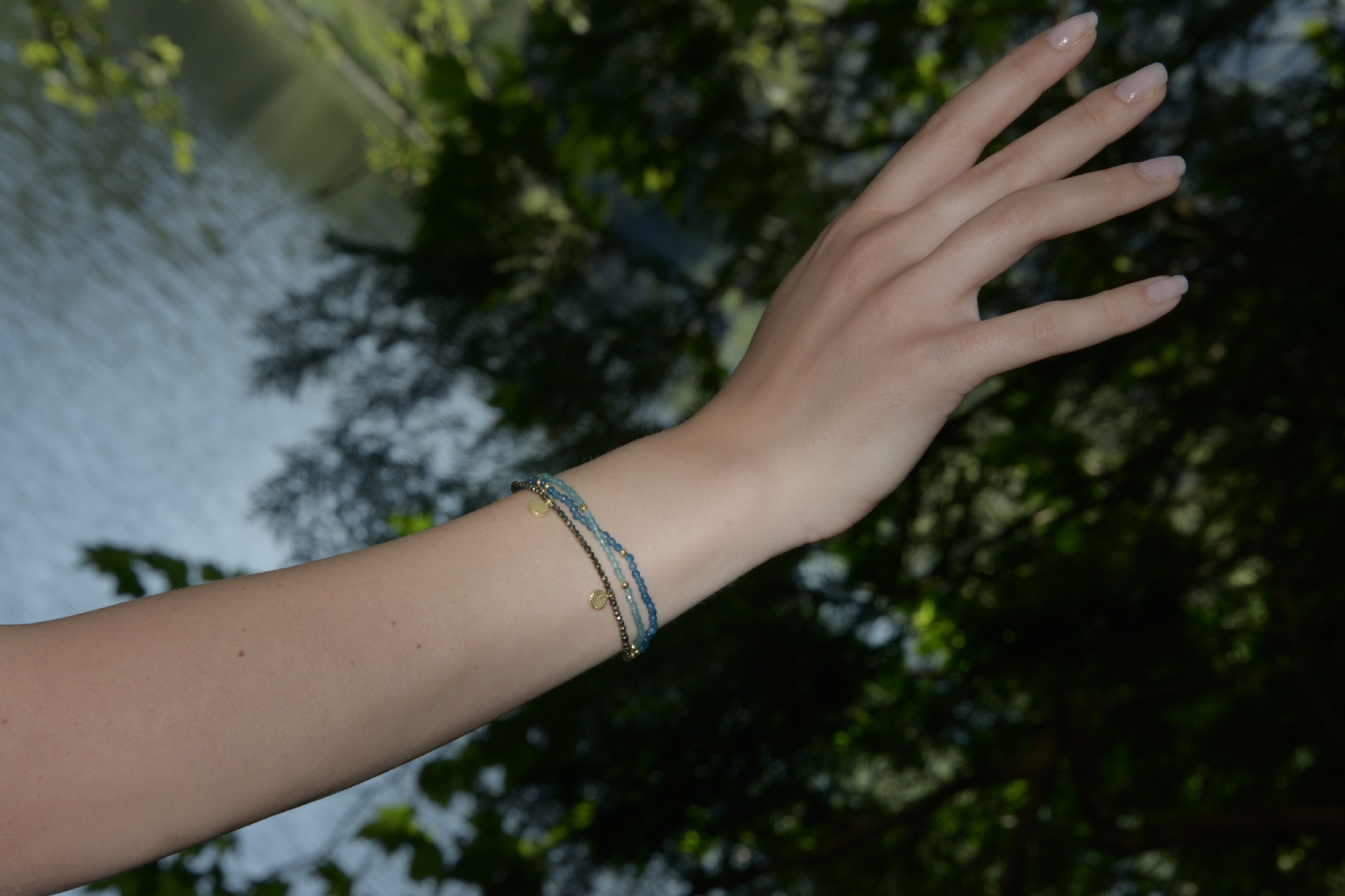 Univers 5 – Bracelet – Aigue-marine L'univers de Cybèle - Bracelet Aigue-marine