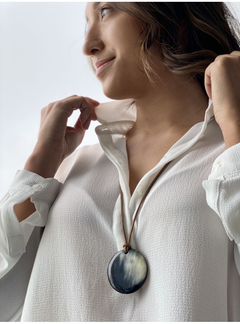 Collier Femme - Collier- Corne de Vache - Bat